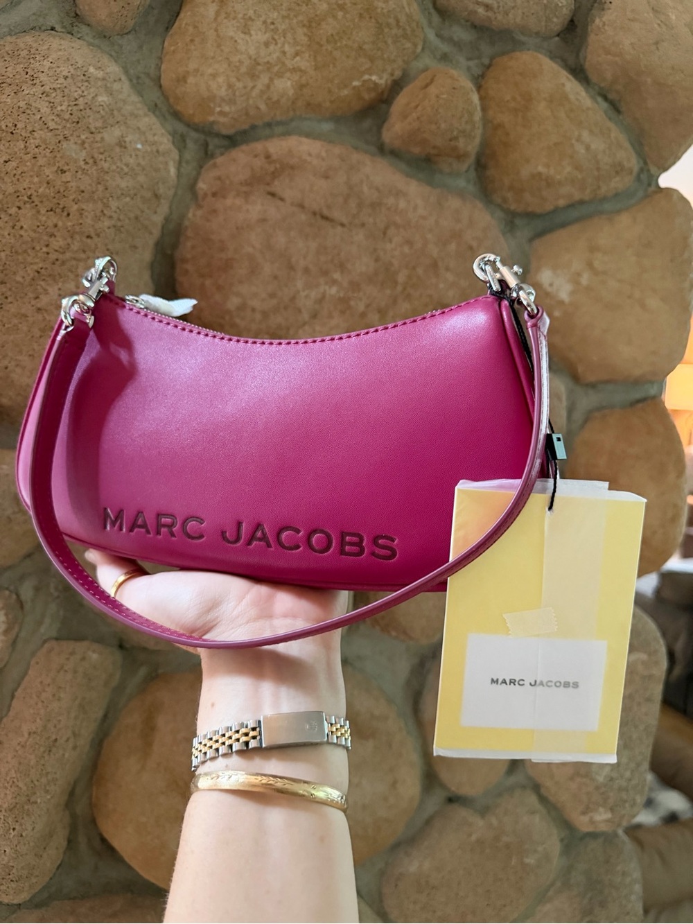 Marc Jacobs Magenta Leather Mini Shoulder Bag